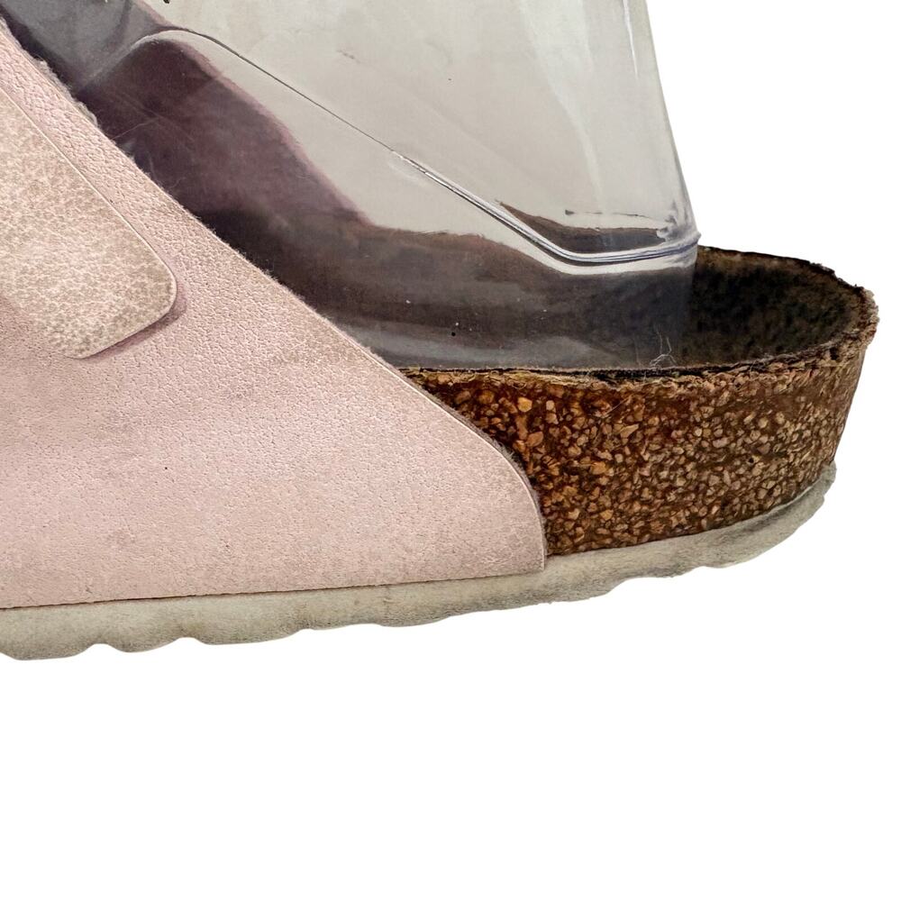 Birkenstock Florida Fresh Pink Leather Triple Strap Sandals Feminine Preppy 41 - Picture 5 of 9